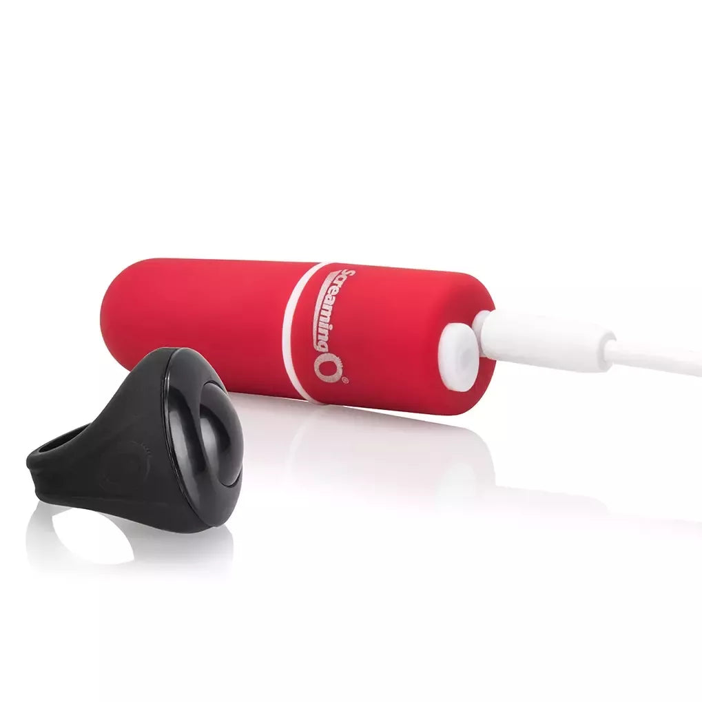 The Screaming O Charged Remote Panty System Red, USB būdu įkraunama