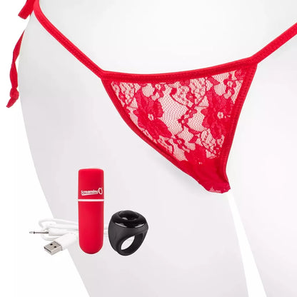 The Screaming O Charged Remote Panty System Red, USB būdu įkraunama