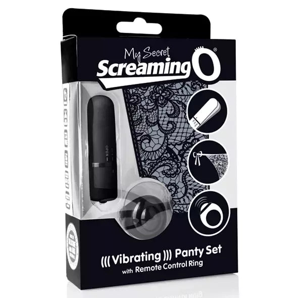 The Screaming O My Secret Remote Panty Vibe Black – 10 vibracijos režimų rinkinys