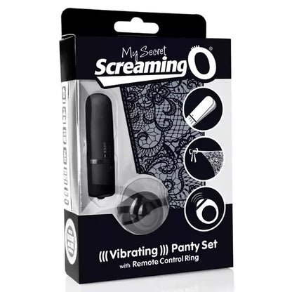 The Screaming O My Secret Remote Panty Vibe Black – 10 vibracijos režimų rinkinys