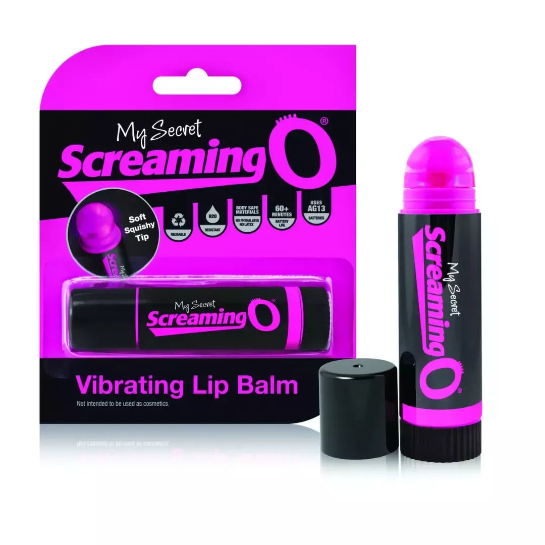 The Screaming O My Secret Vibrating Lip Balm rožinis mini intymus prietaisas