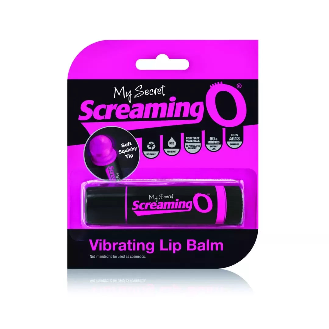 The Screaming O My Secret Vibrating Lip Balm rožinis mini intymus prietaisas