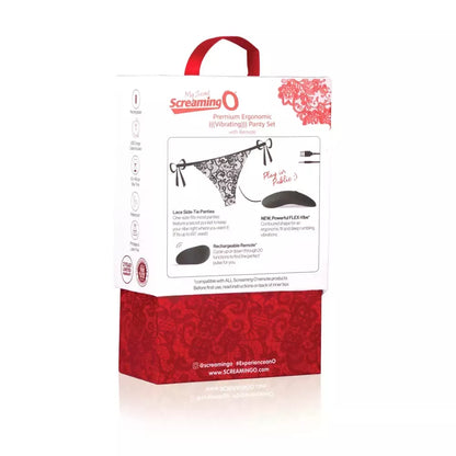 The Screaming O Premium Ergonomic Panty Set Black įkraunamas su nuotolinio valdymo pulteliu
