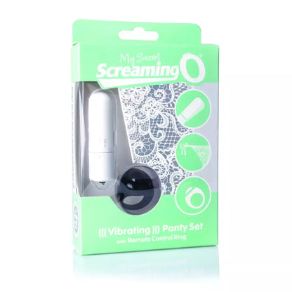 The Screaming O Remote Control Intimate Panty Vibe Set White, reguliuojamas