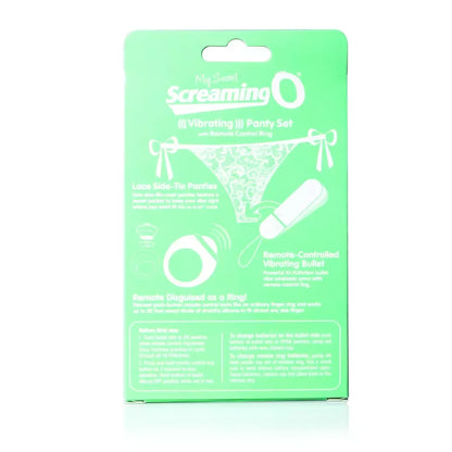 The Screaming O Remote Control Intimate Panty Vibe Set White, reguliuojamas
