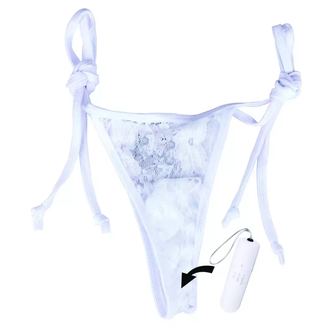 The Screaming O Remote Control Intimate Panty Vibe Set White, reguliuojamas