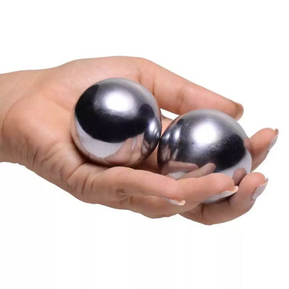 Titanica Steel Weighted Balls 2'' Grey – intensyvi intymių raumenų treniravimo sistema