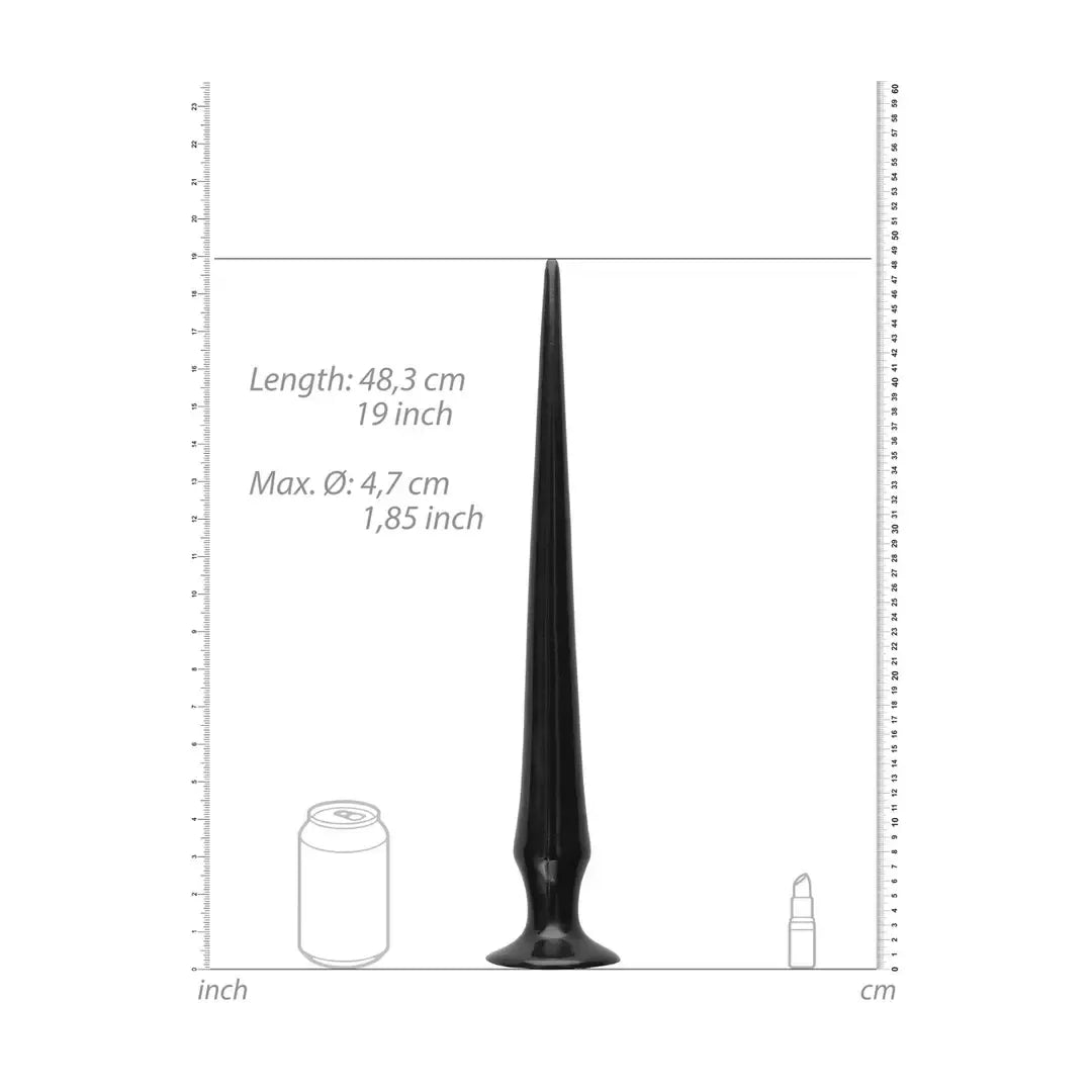 TOYJOY Ass Spike 50 cm – lankstus intymus silikoninis modelis, juodas