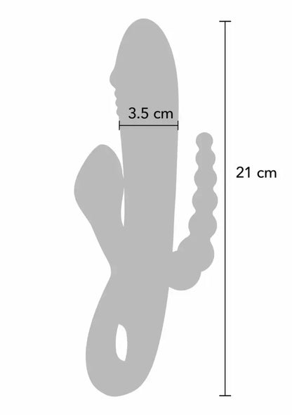 TOYJOY Caleona Triple Temptation vibratorius su trimis zonomis, rožinis, 10 režimų, 8713221841834