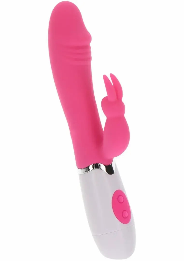 TOYJOY Funky Rabbit silikoninis daugiarežimis aptaškymams atsparus rožinis vibratorius