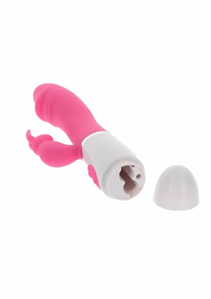 TOYJOY Funky Rabbit silikoninis daugiarežimis aptaškymams atsparus rožinis vibratorius