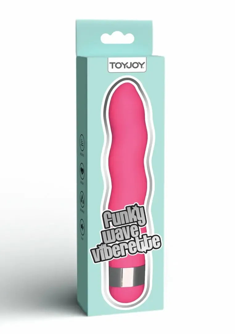 TOYJOY Funky Wave Vibrette vibratorius, ABS, neperšlampamas, reguliuojamas, rožinis