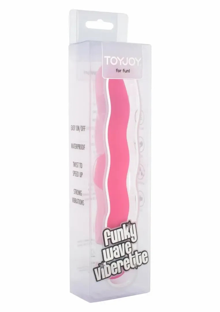 TOYJOY Funky Wave Vibrette vibratorius, ABS, neperšlampamas, reguliuojamas, rožinis