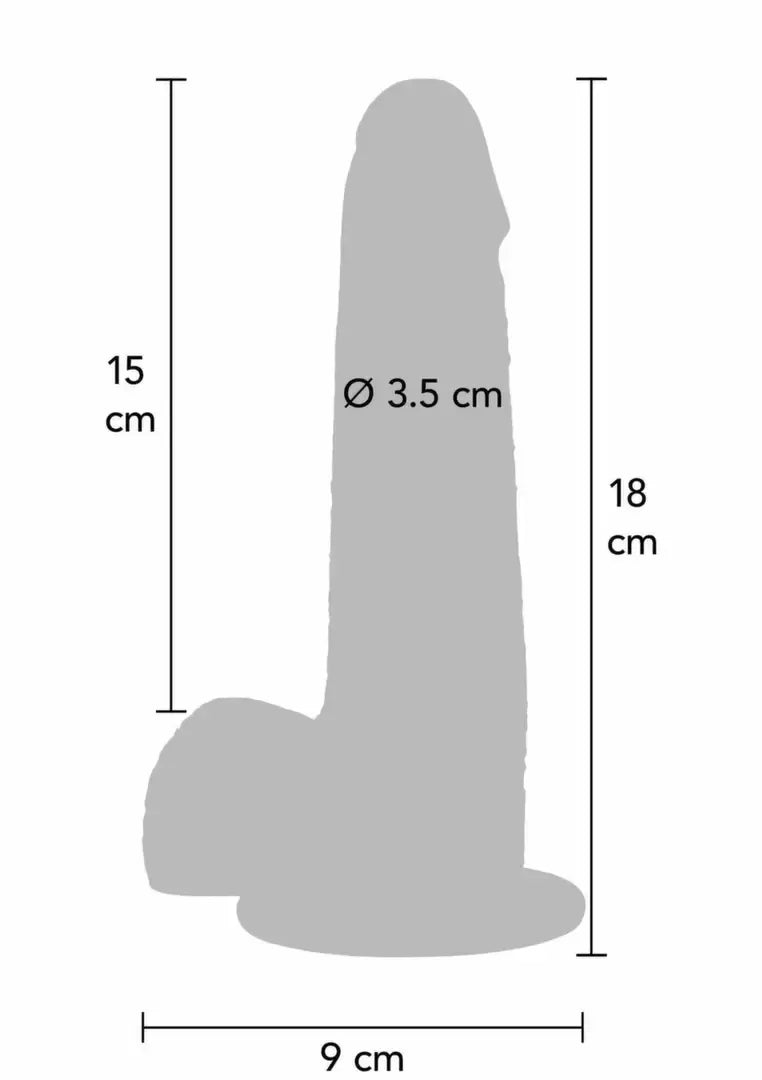 ToyJoy Get Real Skin silikoninis modelis, 18 cm, su judančia apyvarpe