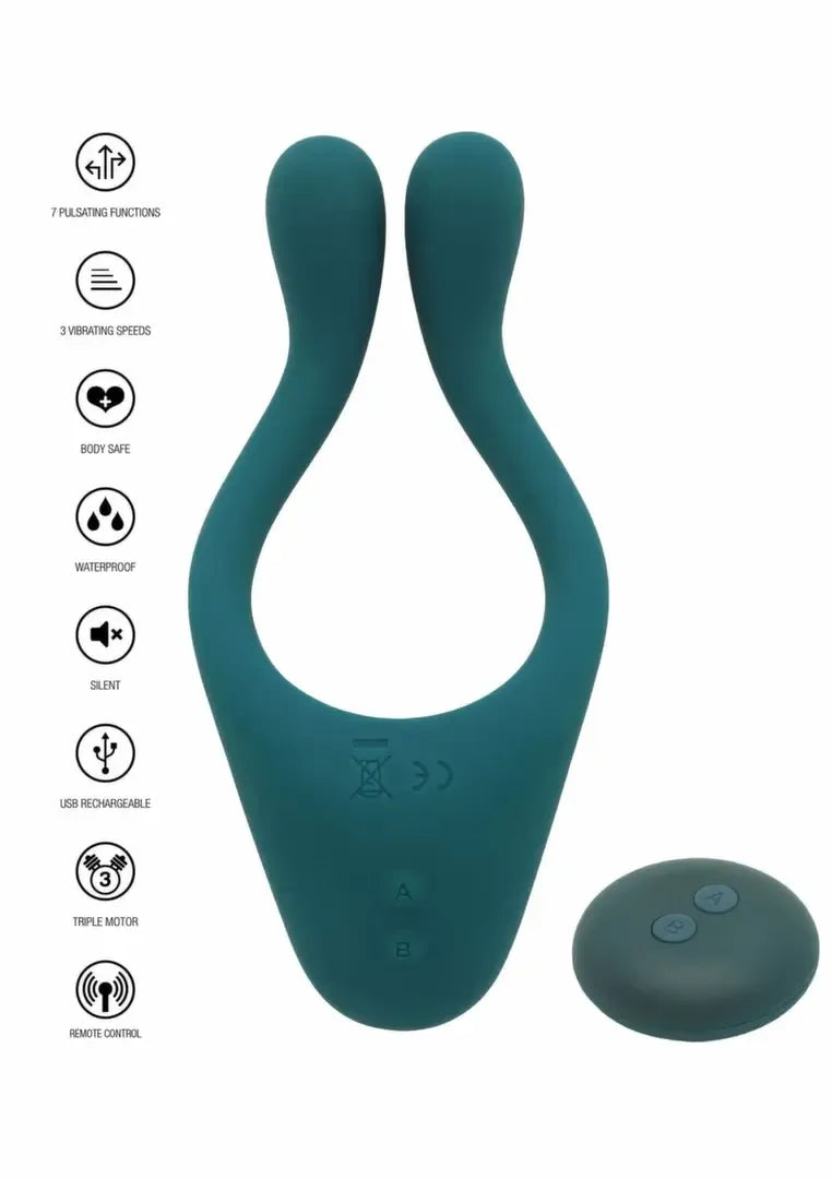 TOYJOY Icon 2 Superb porų masažuoklis su nuotolinio valdymo pulteliu, silikoninis, mėlynas