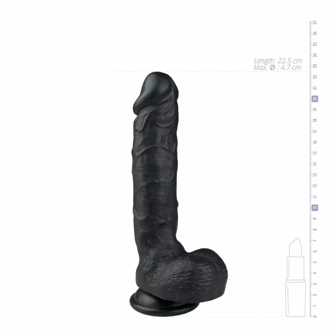 TOYJOY Realistic Model Black 22,5 cm – anatominis silikoninis prietaisas