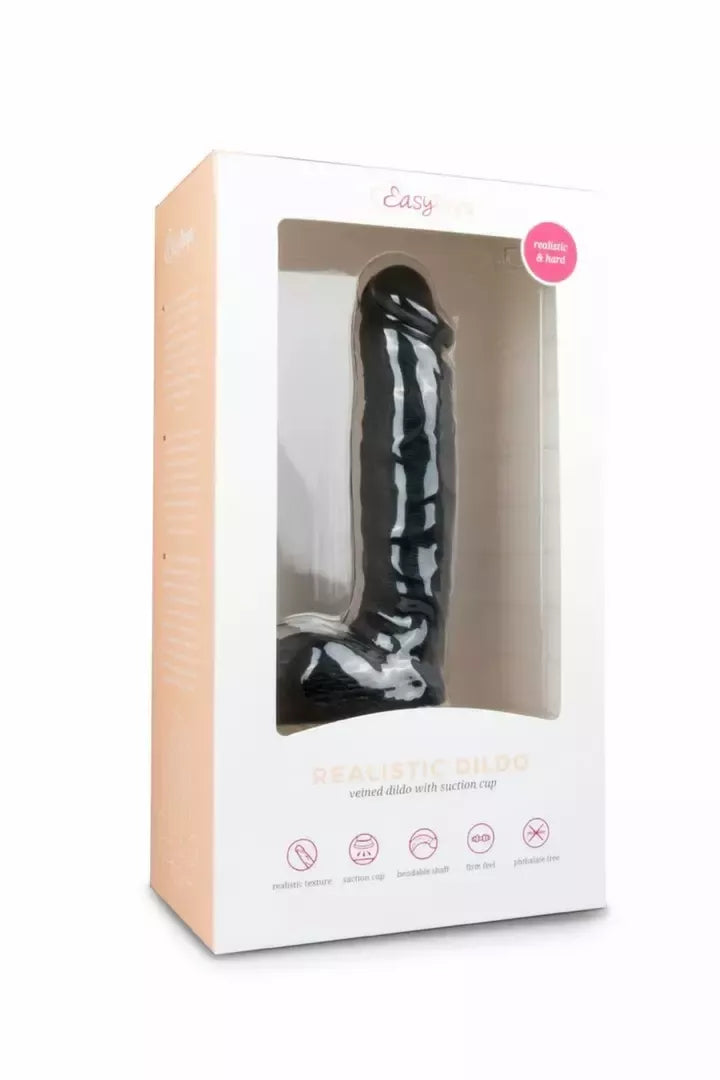 TOYJOY Realistic Model Black 22,5 cm – anatominis silikoninis prietaisas