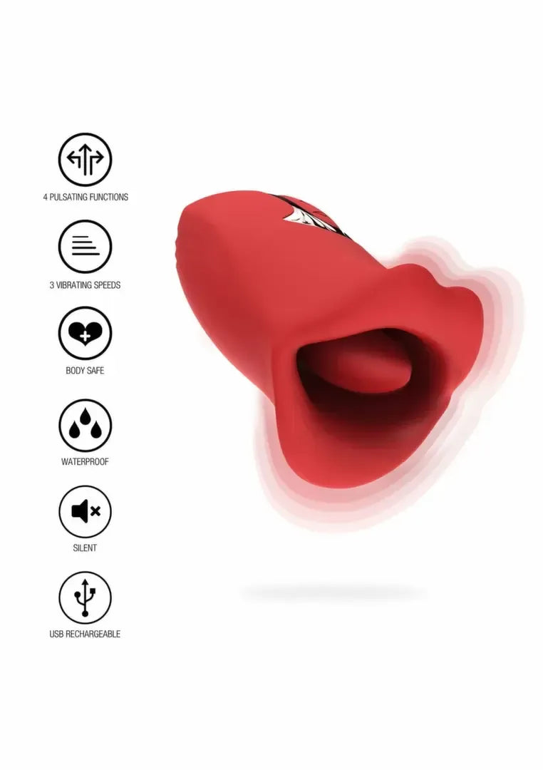 TOYJOY The Kisser Stimulator Designer Edition su vibruojančia kelnaičių juostele