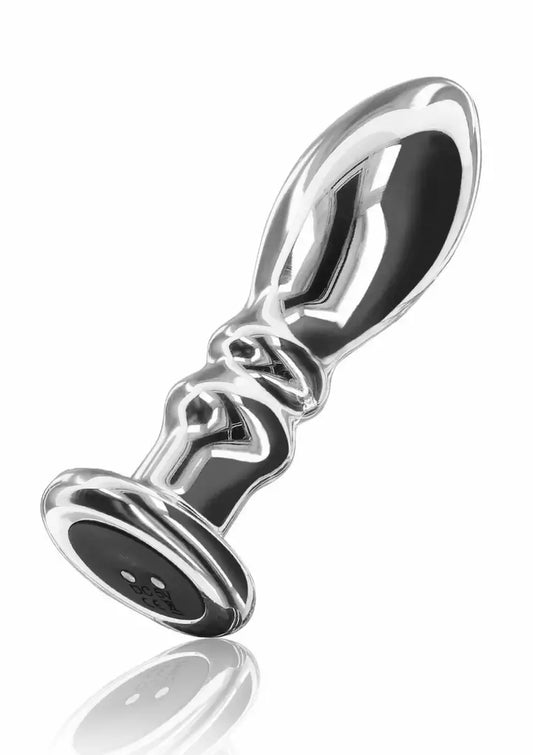 TOYJOY The Slider vibruojantis analinis kamštis Medium, nerūdijantysis plienas, 7 režimai, USB