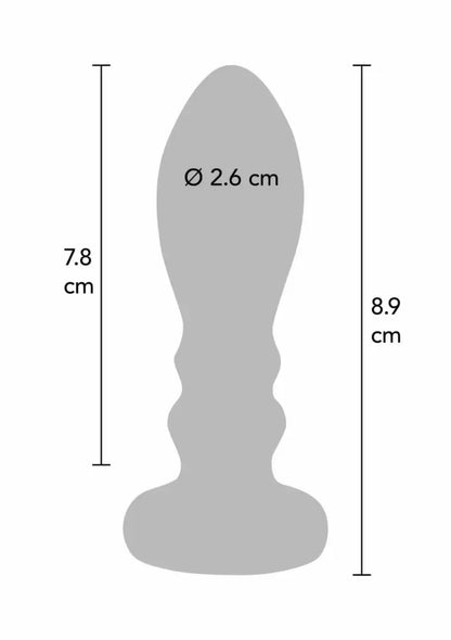 TOYJOY The Slider vibruojantis analinis kamštis Medium, nerūdijantysis plienas, 7 režimai, USB