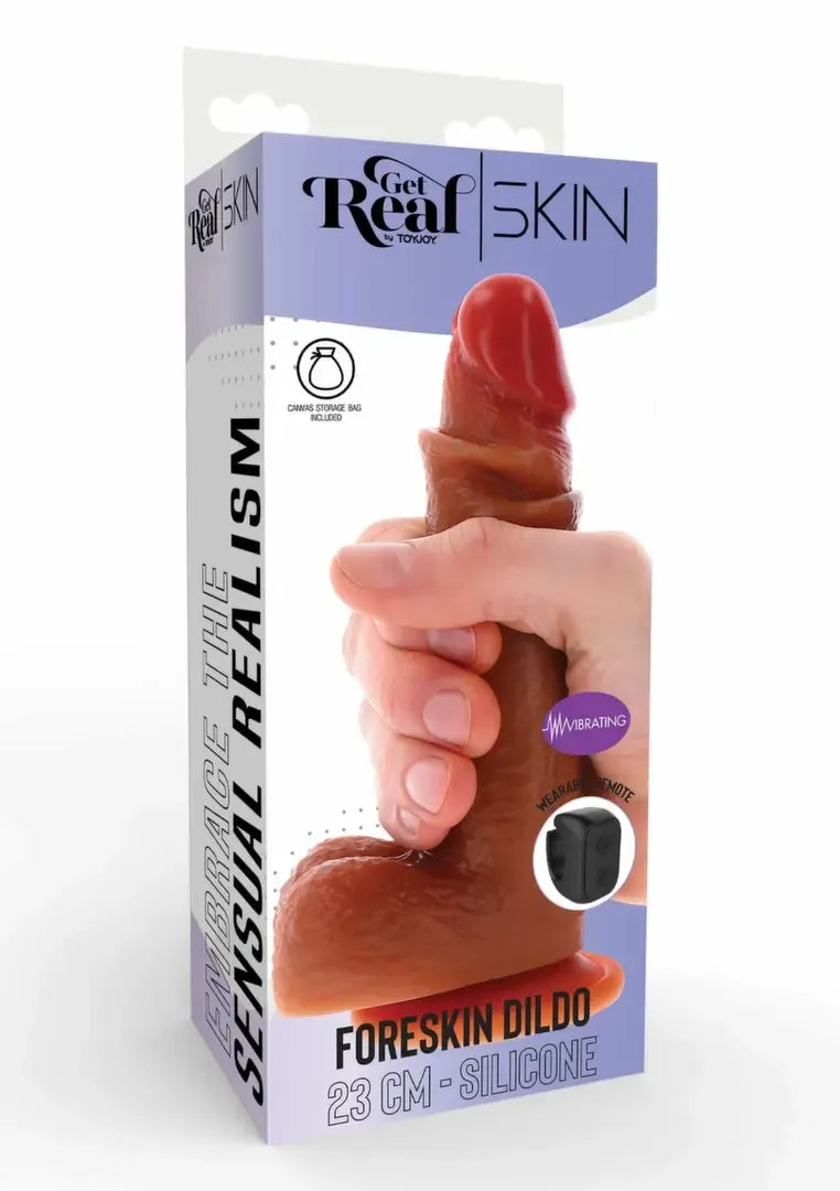 TOYJOY vibruojantis silikoninis modelis su judančiu paviršiumi, 23 cm, dvigubo tankio, įkraunamas per USB