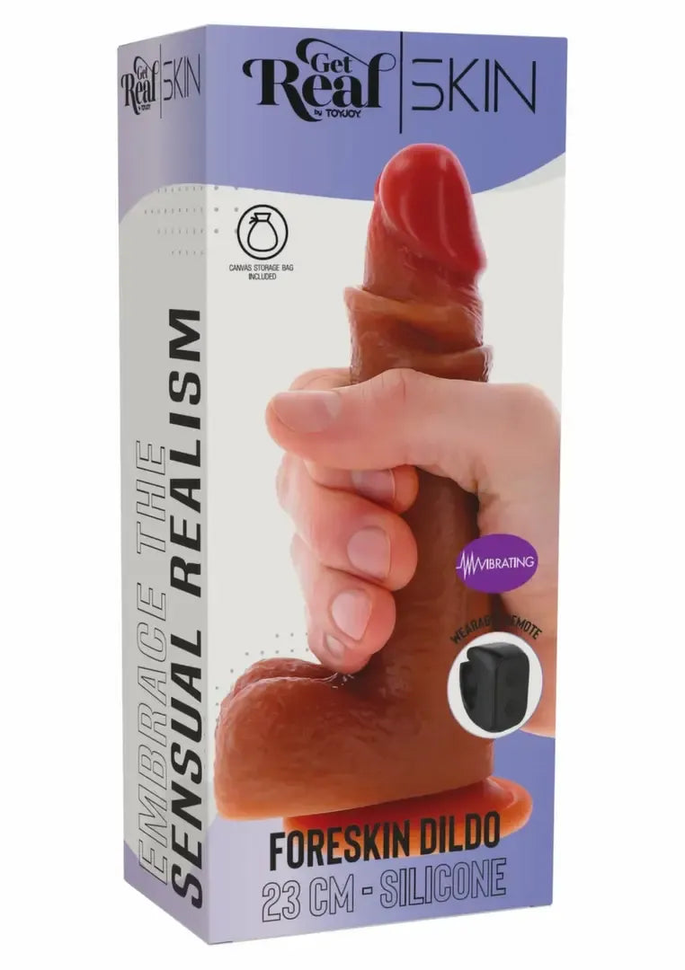 TOYJOY vibruojantis silikoninis modelis su judančiu paviršiumi, 23 cm, dvigubo tankio, įkraunamas per USB