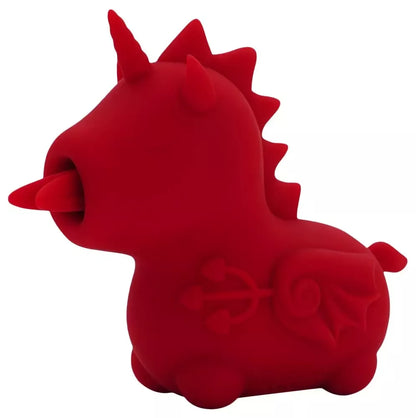 Unihorn Blaze Diablo liežuvio judesių silikoninis intymus prietaisas 9 cm raudonas