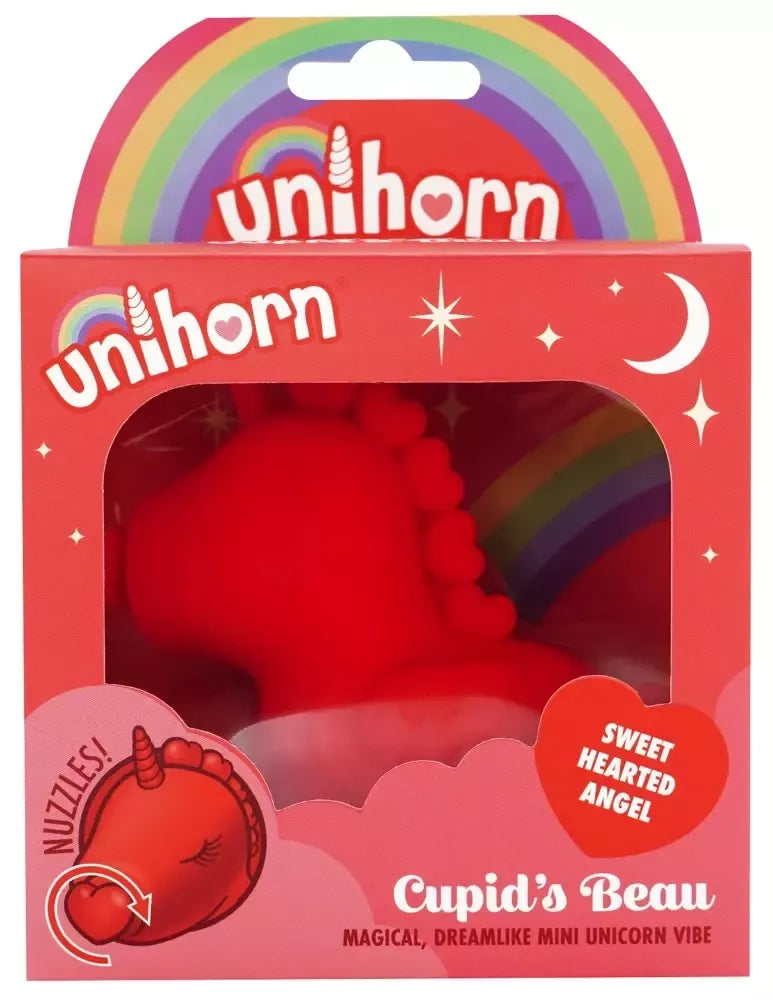 Unihorn Cupids Beau širdelės formos liežuvėlio vibratorius, rožinis, 9 cm