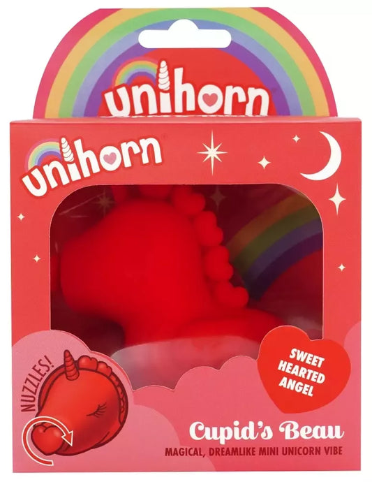 Unihorn Cupids Beau širdelės formos liežuvėlio vibratorius, rožinis, 9 cm