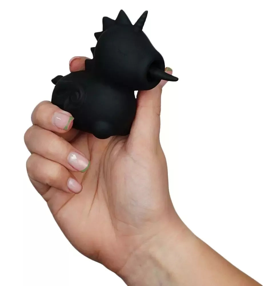 Unihorn Wild Spirit Intimate Machine su besisukančiu silikoniniu liežuvėliu, 9 cm