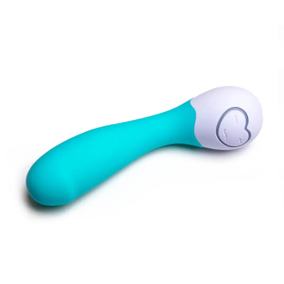 USB įkraunamas OhMiBod Lovelife Cuddle Mini turkio spalvos G taško masažuoklis