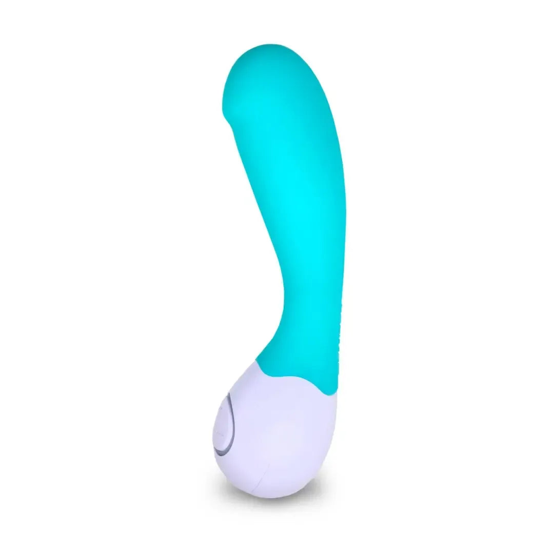 USB įkraunamas OhMiBod Lovelife Cuddle Mini turkio spalvos G taško masažuoklis
