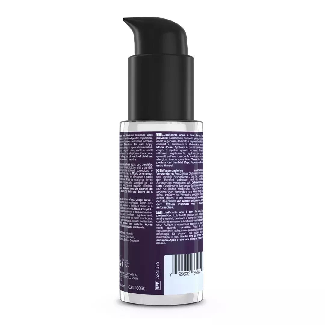 Vandens pagrindo lubrikantas Crushious 50ml – švelni formulė, anulinei priežiūrai, su apsauginiu dangteliu