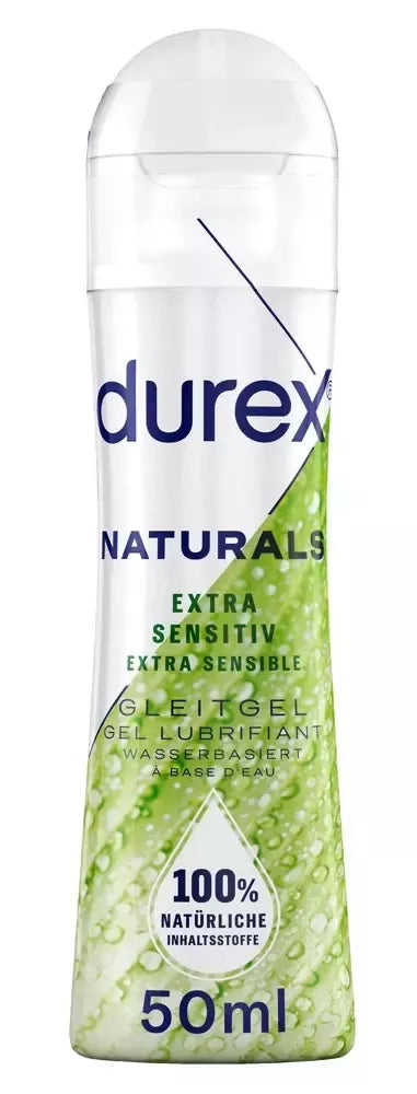 Vandens pagrindo lubrikantas Durex Naturals, 50 ml – švelni formulė, neutralus pH