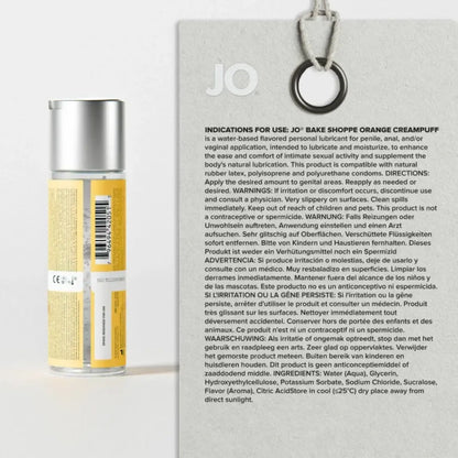 Vandens pagrindo lubrikantas JO Bake Shoppe Orange Creampuff, 60 ml