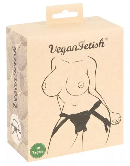 Vegan Fetish veganiški reguliuojami diržai su dildo laikikliu S-L, odos išvaizdos