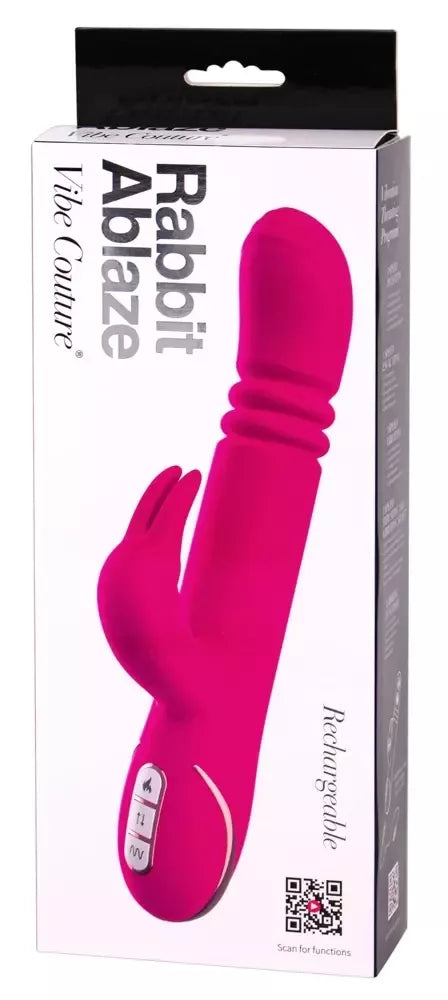 Vibe Couture Ablaze dvikryptis stimuliatorius su šildymo ir stūmoklio funkcija, 23,5 cm