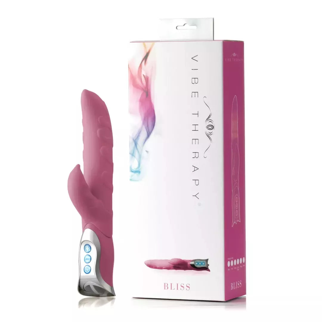 Vibe Therapy Bliss Pink silikoninis intymus prietaisas 26cm vandeniui atsparus 7 režimai