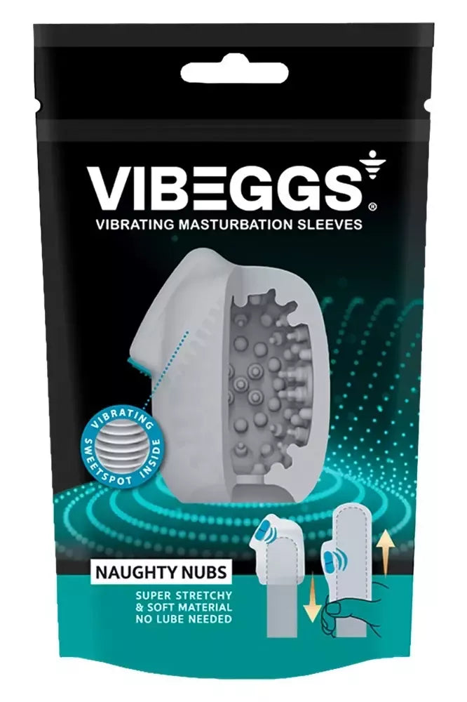 Vibeggs Naughty Nubs intymios vibracinės movos, lankstaus dizaino