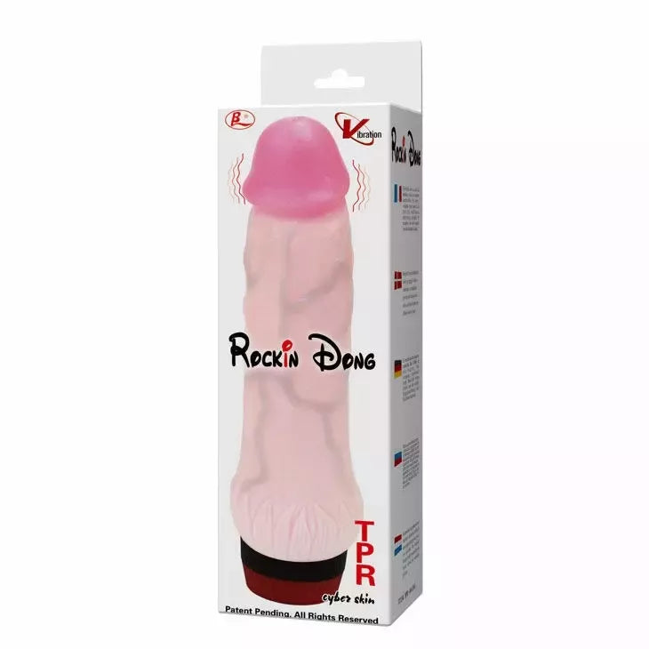 Vibruojantis „Baile Rockin Dong Cyber Skin II“ intymus aparatas, 21,5 cm