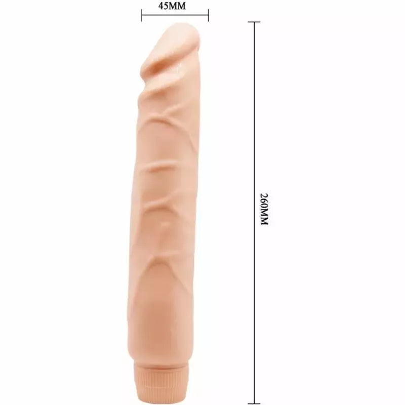 Vibruojantis modelis Baile Jack 26 cm, kūno spalvos, TPR intymus prietaisas