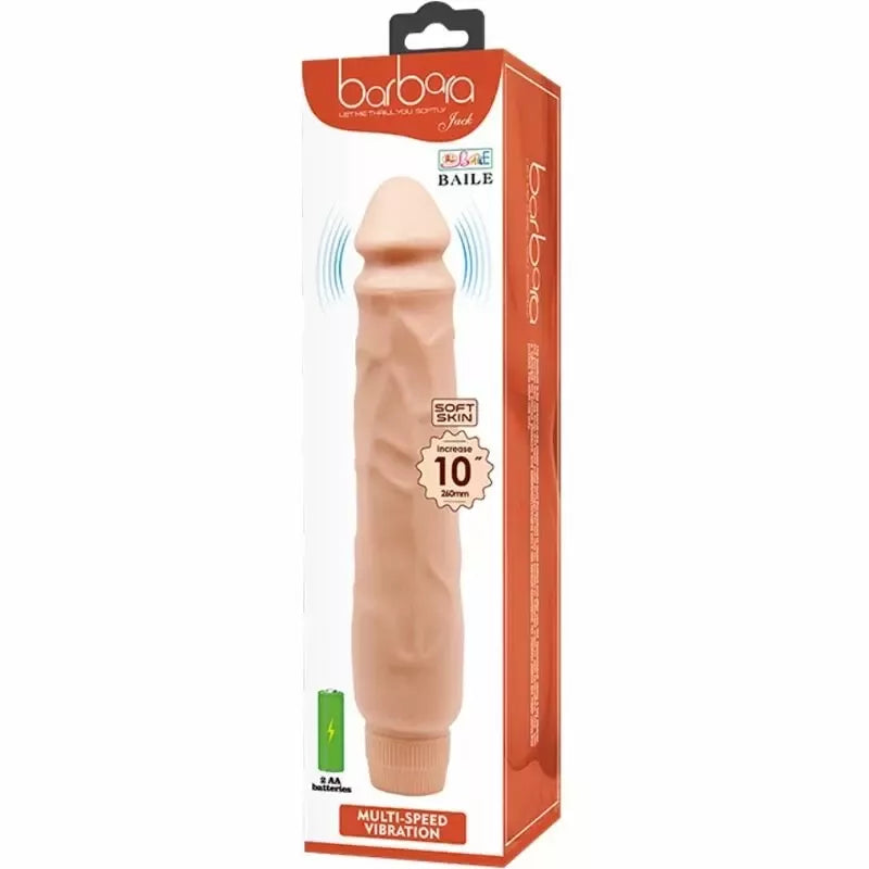 Vibruojantis modelis Baile Jack 26 cm, kūno spalvos, TPR intymus prietaisas