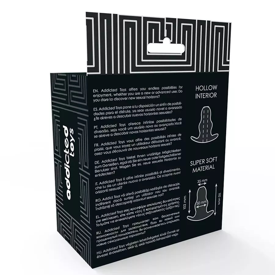 Vidutinio dydžio analinis plėtiklis Addicted Toys, 11 cm, permatomas TPE, atsparus vandeniui