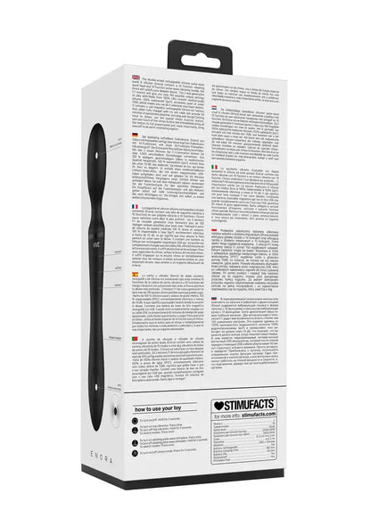 VIVE by Shots Enora Wand Massager Black – dvigubas variklis, atsparus vandeniui, 10 režimų