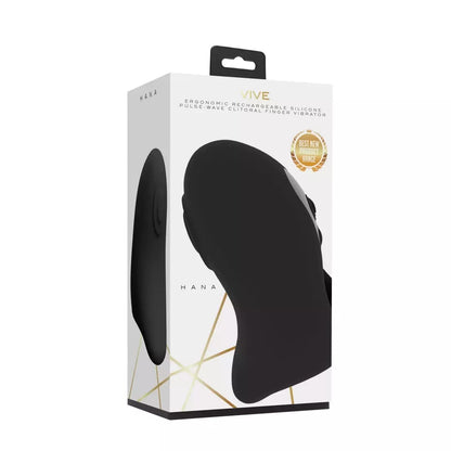 VIVE Hana Black – ergonomiškas, įkraunamas piršto vibratorius su impulsine banga