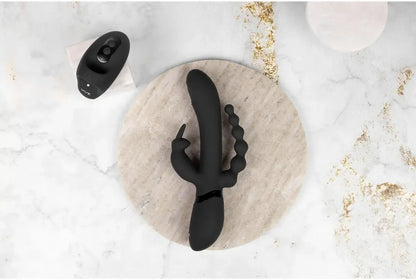 VIVE Hana Black – ergonomiškas pulsuojančių bangų pirštinis vibratorius su įkrovimo funkcija