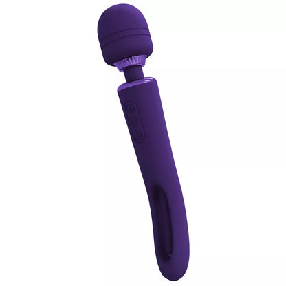 VIVE Kiku dvipusis masažuoklis su plakimo stimuliatoriumi, violetinis, silikoninis