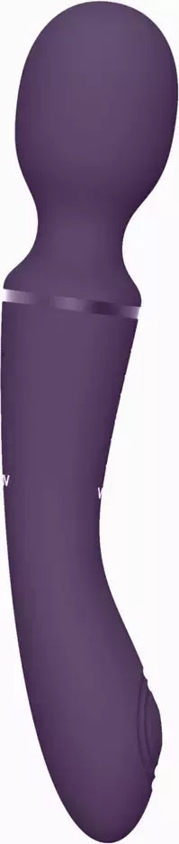 VIVE Nami Pulse Wave Dual Motor Wand violetinis masažuoklis su 4 purkštukų komplektu