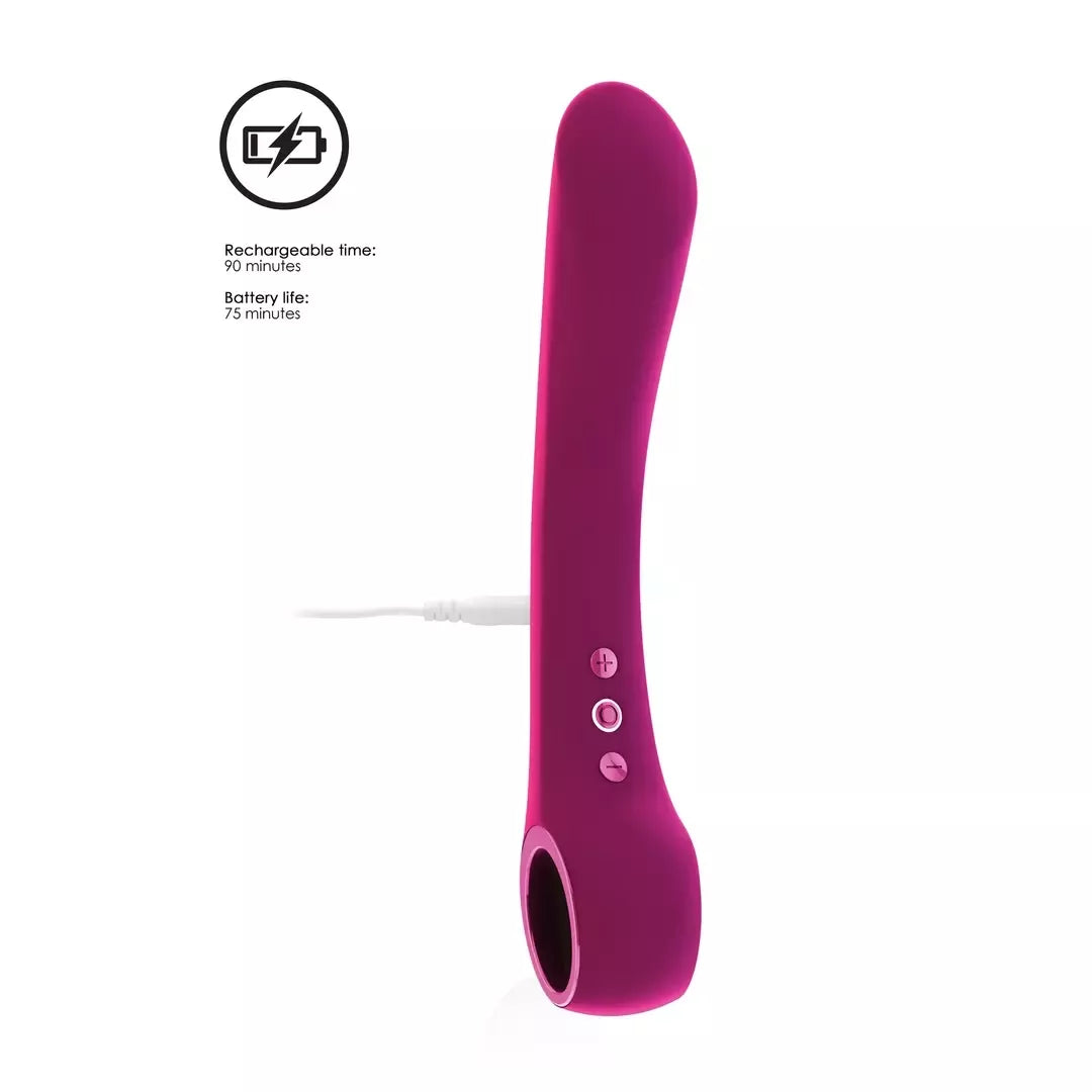 „Vive Ombra“ lankstus vibratorius, rožinis – lankstus, ergonomiškas, atsparus vandeniui