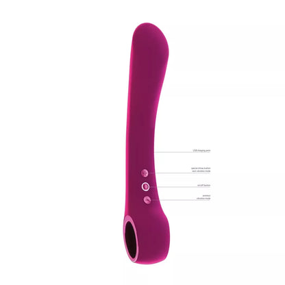 „Vive Ombra“ lankstus vibratorius, rožinis – lankstus, ergonomiškas, atsparus vandeniui
